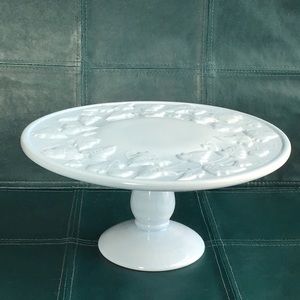 Ivy Leaf Cake Stand Pedestal Ceramic